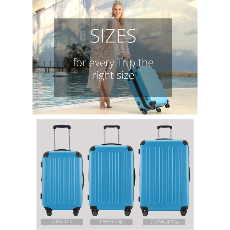 Hauptstadtkoffer Spree Mittelgroßer Koffer Hartschale Trolley, 65 cm, TSA, 74 Liter, cyanblau – Bild 2