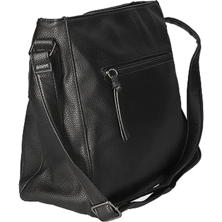 Rieker Schultertasche, Umhängetasche für Damen, schwarz, mit 2 Hauptfächern und praktischem Handyfach – Bild 2