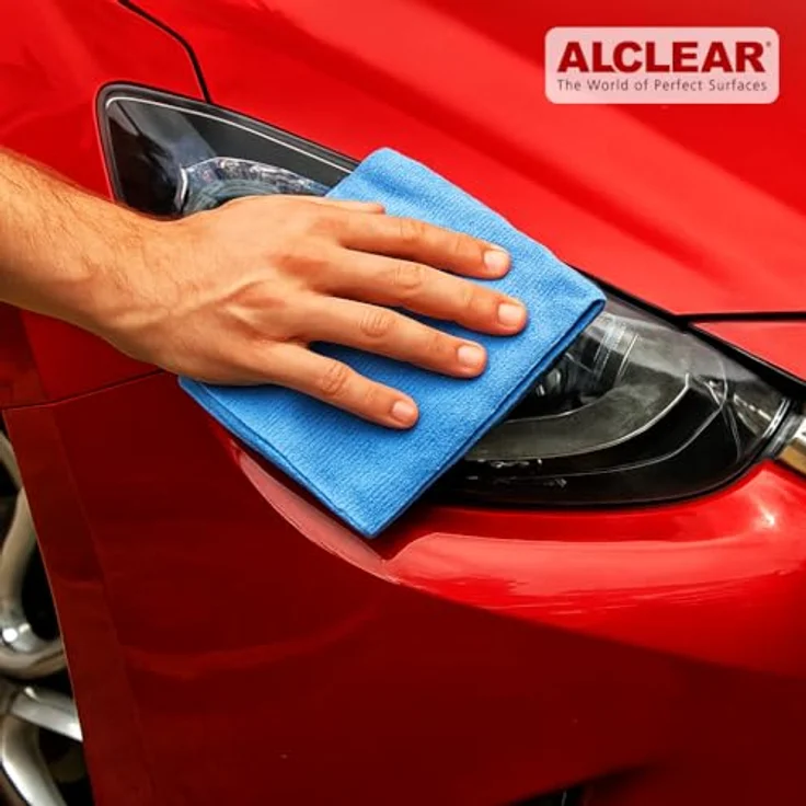 ALCLEAR 89915 Universal Allrounder Plus, Microfasertuch geeignet für Fast alle Oberflächen, Auto, Haushalt, Boot 40 x 40 cm, blau – Bild 5