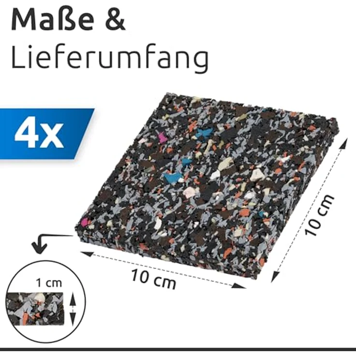 EN 4x Schwingungsdämpfer-Pads Waschmaschine Set, Schalldämpfer & Schallschutz Trockner, Anti V – Bild 5
