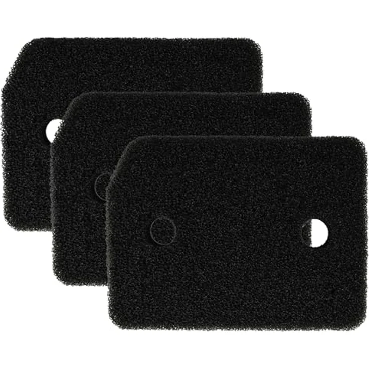 vhbw 3x Sockelfilter für Miele Wäschetrockner, schwarz, präzise gefertigt aus Schaumstoff, Maße: 207 x 158 x 30 mm – Bild 1