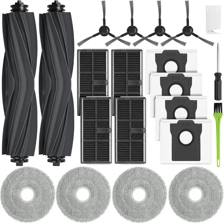FELIXLEO Zubehör-Set für Dreame L10s Ultra Gen2, 1-tlg. mit 4 Staubbeuteln, 2 Hauptbürsten, 4 HEPA-Filtern, 4 Wischpads, 4 Seitenbürsten und Reinigungswerkzeug