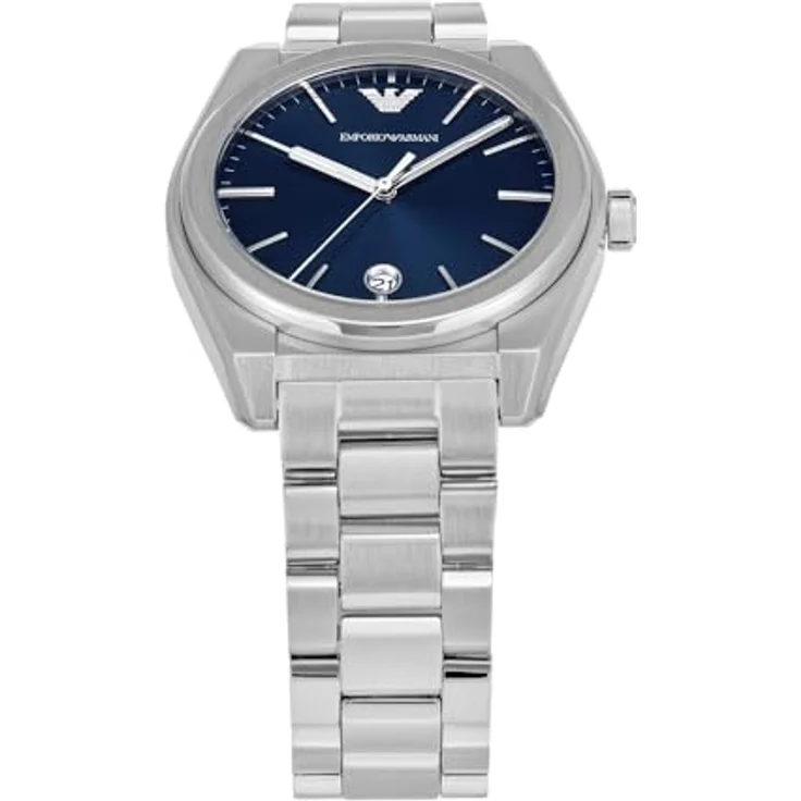 Emporio Armani Herren Analog Quarz Uhr mit Edelstahl Armband AR11620, 41mm Gehäuse, blau – Bild 4