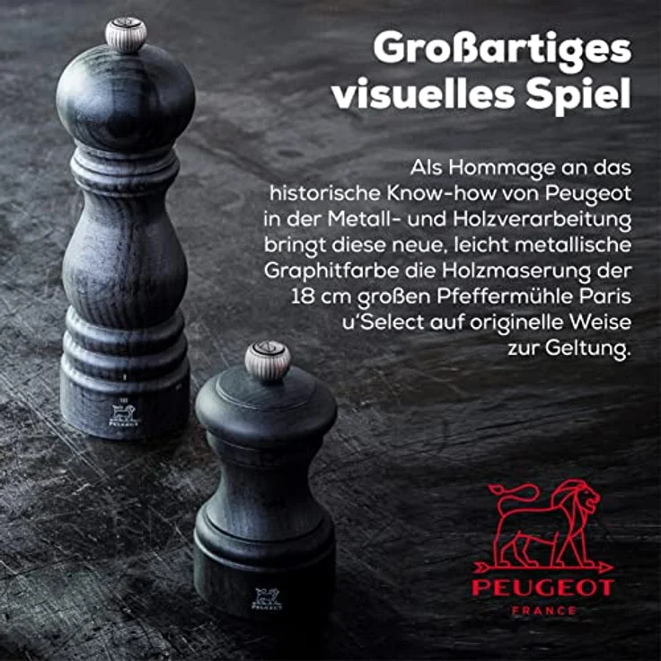 Peugeot Paris Pfeffermühle Holz Graphit U-Select 18cm – Bild 5