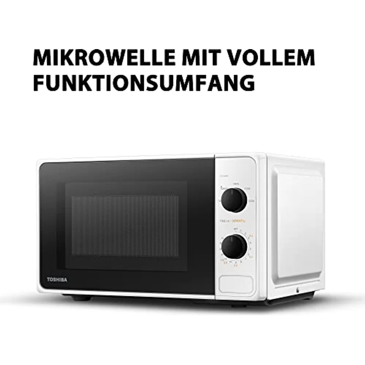 Toshiba MM2-MM20PFWH Mikrowelle, Standgerät, 800 Watt, 20 Liter Garraum, weiß – Bild 3