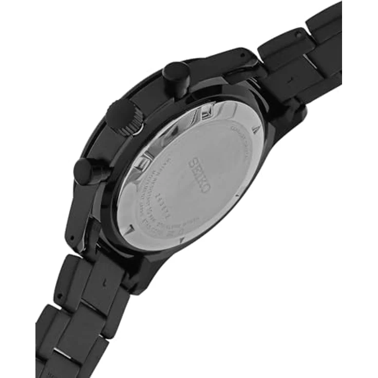 Seiko SSB415P1, Herren-Uhr Chronograph mit robustem Edelstahlband und kratzfestem Saphirglas, titanfarben – Bild 3