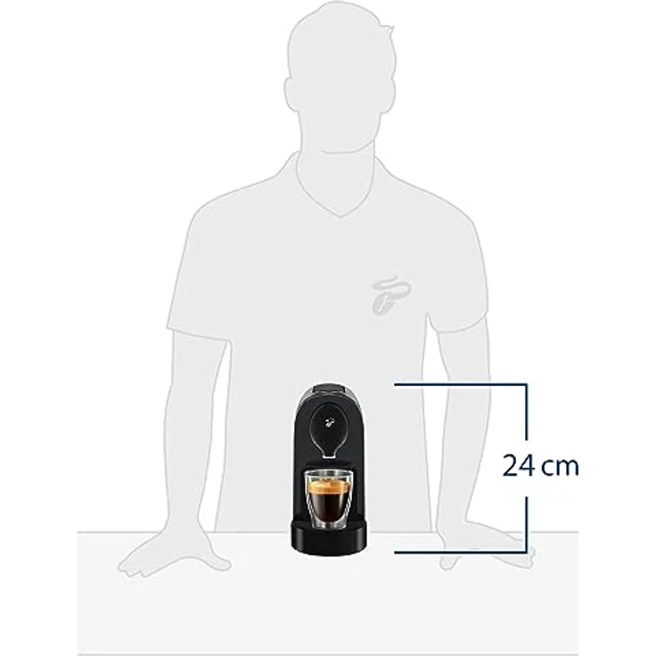 Tchibo Cafissimo „Pure plus“ Kapselmaschine, Drei-Druck-Brühsystem für Caffè Crema, Kaffee und Espresso, kompakte Bauweise in Rot – Bild 4