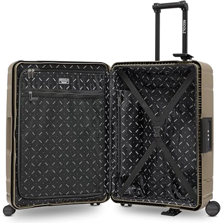 REDOLZ Hartschalen Check-in Koffer ohne Reißverschluss | 3-Punkt-Verschluss-System | Mittelgroßer M Trolley 45 x 25 x 65 cm aus hochwertigem Polypropylen Material | 4-Rollen & TSA (Essentials 15) – Bild 5