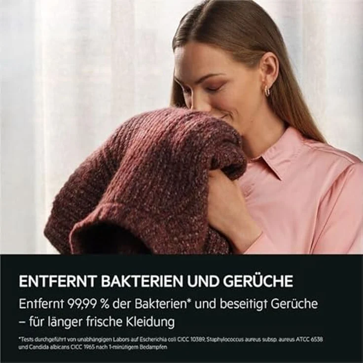 AEG Dampfbürste / Reisebügeleisen / 1400 W / kompakt / 100 ml Wassertank / 2,5 m Kabel / Grau – Bild 4