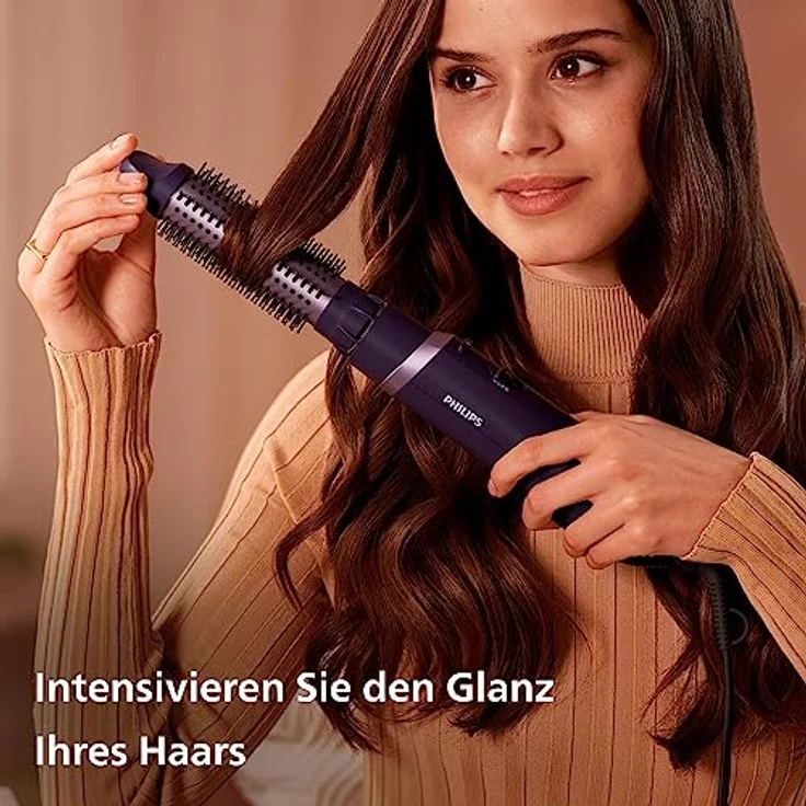 Philips Warmluftbürste AirStyler Series 3000 BHA305/00, mit Ionen-Technologie, Keratin-Keramikbeschichtung und 3 Aufsätzen, schwarz – Bild 5