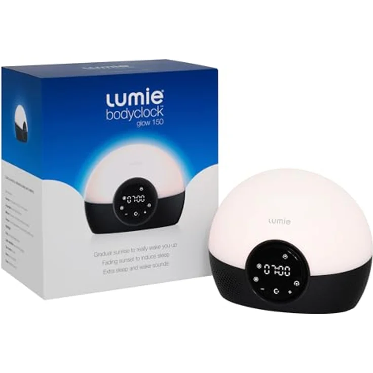 Lumie Bodyclock Glow 150, Lichtwecker mit 20-45 Minuten Sonnenaufgang, dimmbarem Display und 9 Einschlafklängen – Bild 10