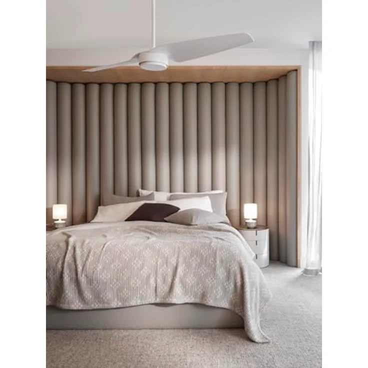 LUCCI AIR Deckenventilator Condor, 2 Flügel 137cm Durchmesser, sehr leiser DC Motor, 6 Geschwindigkeiten, inkl. Fernbedienung (Weiß) – Bild 2