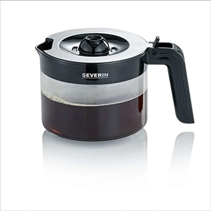 SEVERIN Kaffeeautomat mit integriertem Mahlwerk und Glaskanne, Für Kaffeebohnen und Filterkaffee, Automatische Abschaltung, bis zu 6 Tassen, KA 4811, Edelstahl-Schwarz – Bild 6