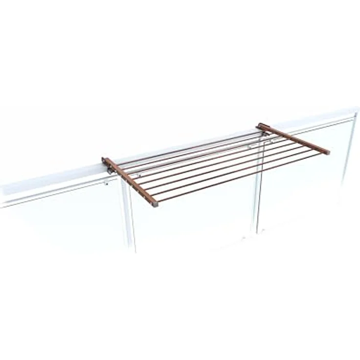 Foxydry Duo Balkon-Wäschetrockner 102 cm, klappbar, Corten-Finish, aus Aluminium, rostfrei, max. Tragkraft 15 kg – Bild 7