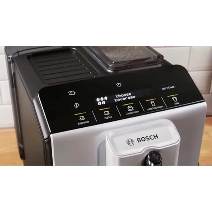 Bosch Hausgeräte VeroCafe Silk TIE20301, Kaffeevollautomat mit integriertem Mahlwerk, 1300 W, Silber – Bild 2