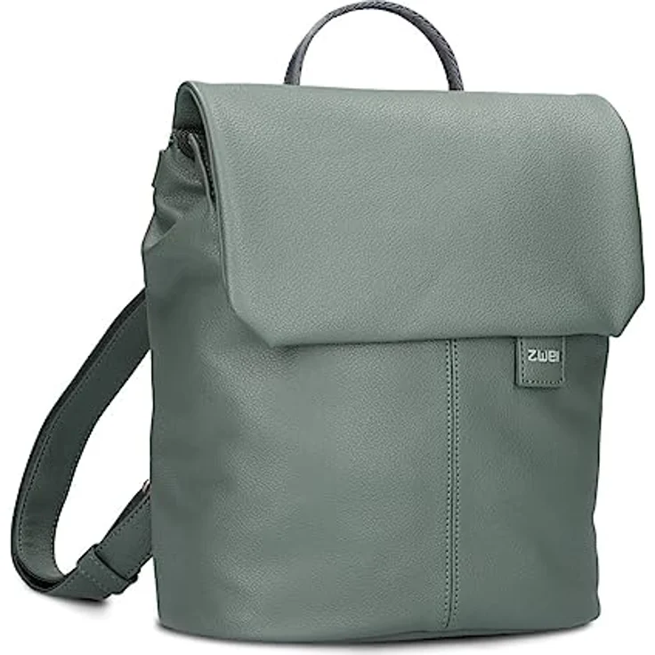 Zwei Mademoiselle.M City Rucksack, 29 cm, grün, 100% Polyurethan, Eucalyptus Design – Bild 1