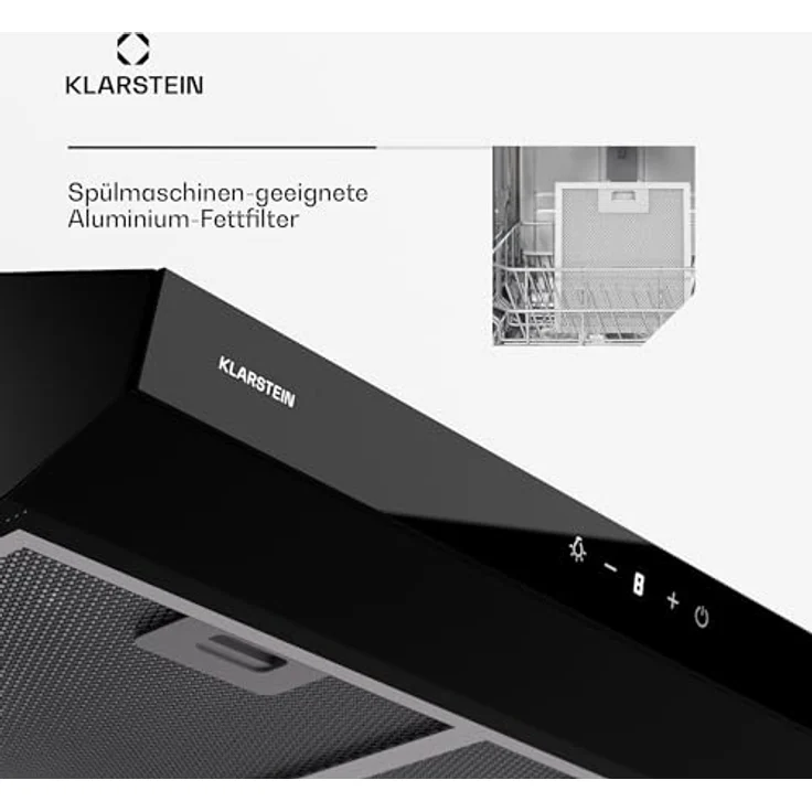 Klarstein Contempo Neo, Unterbauhaube mit 175 m³/h Abluftleistung, SenseControl Touch-Steuerung, Edelstahl/Acrylglasfront – Bild 6