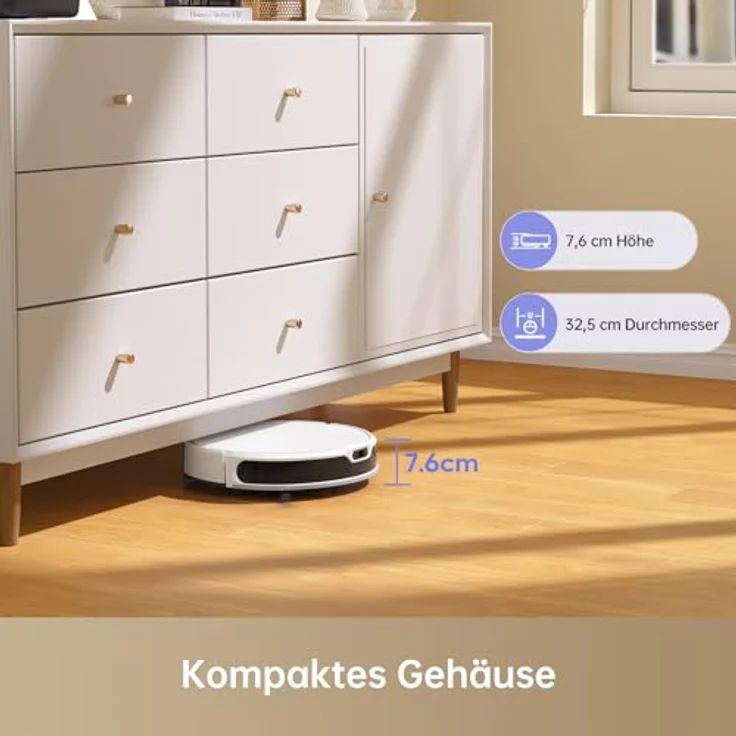 Dreame Mova M1 Saug- und Wischroboter, Starke Saugleistung von 4.500 Pa, kompaktes Gehäuse, Solid-Fixed (SOF) Mapping, 2-in-1-Gerät: saugt und wischt – Bild 5