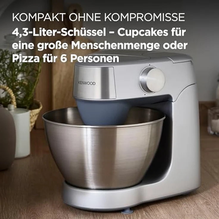 Kenwood Prospero+ KHC29A.R0SI Küchenmaschine, 4,3 L Edelstahlschüssel, inkl. 10-teiligem Zubehör-Set, EasyWeigh Waage, 1000W, Silber – Bild 2