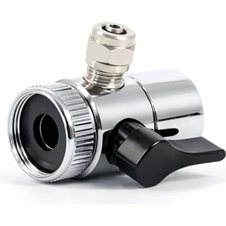 Naturewater Zweiwegehahn Wasserhahn Adapter für Auftischfilter, 7 mm Anschlussdurchmesser, Druckregulierung für sauberes Trinkwasser – Bild 8