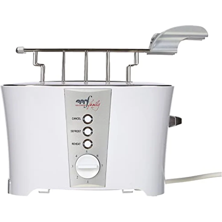 Melchioni Family 118310008 Tosto 2-Schlitz-Toaster, mit Doppel Zange, weiß – Bild 3