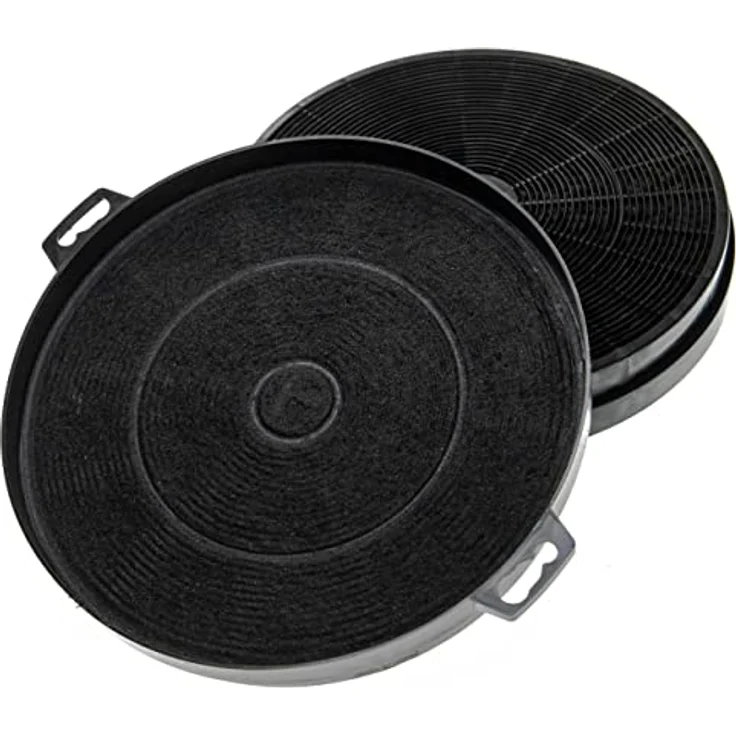 vhbw 2X Aktivkohlefilter für Smeg Dunstabzugshaube, 20,2 cm, schwarz, effektiver Ersatzfilter zur Geruchsbekämpfung – Bild 2