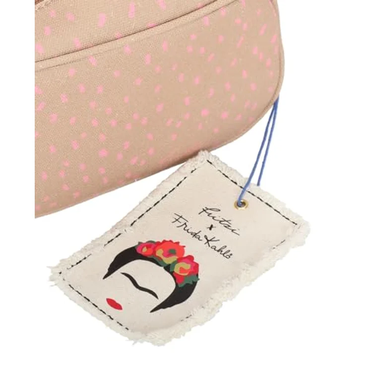 Fritzi aus Preußen Umhängetasche Easy Go Canvas Crossbody Bag, Frida Kahlo inspiriert, Melon, verstellbarer Schulterriemen, standfest – Bild 7