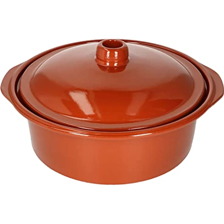 MamboCat Concotte Ton-Topf mit Deckel I robuste Töpfe aus Ton - backofengeeignet I glasiert & leicht zu reinigen I echte Handarbeit - Jede Tonschale EIN Unikat I Cocotte groß 4 l, antike Kunst, hitzefest - MamboCat Ton Cocotte 4 l, glasiert & handgefertigt - Wikinger-Geschirr aus Ton, blau – Bild 3