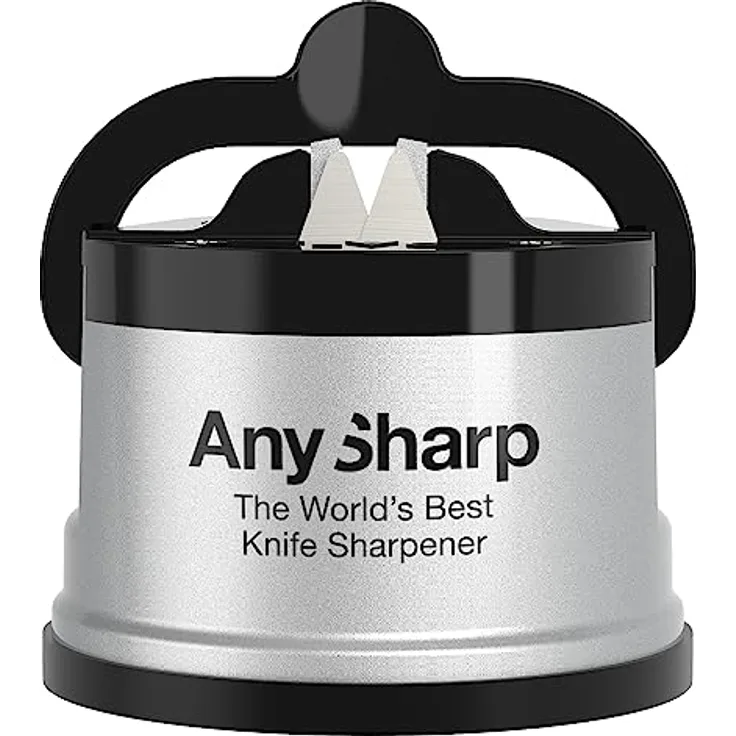 AnySharp Messerschaerfer mit Saugnapf, Silber