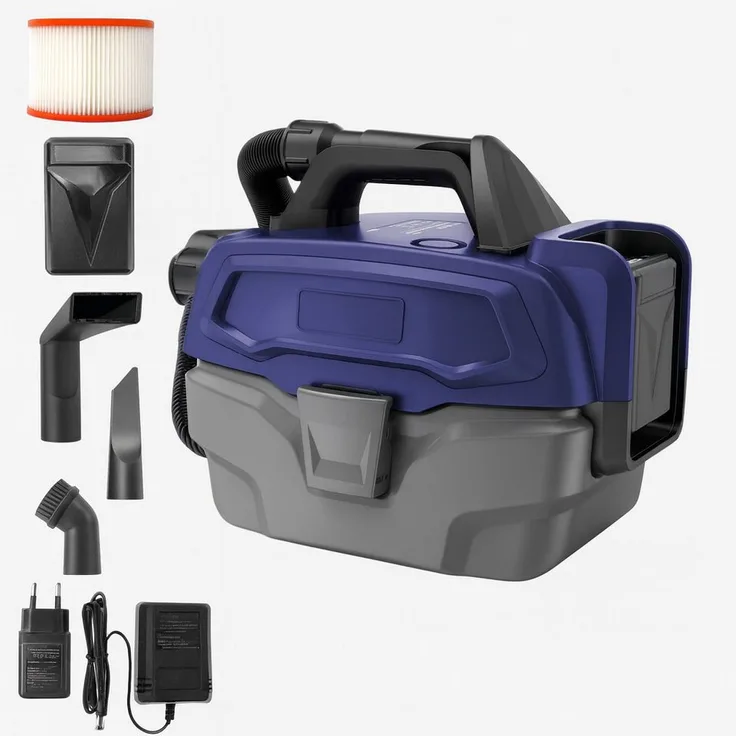 Diyarts 3-in-1 Nass-Trocken-Akkusauger, 200 W mit HEPA-Filter, kabelloser Beutelloser Staubsauger für Haushalt und Werkstatt