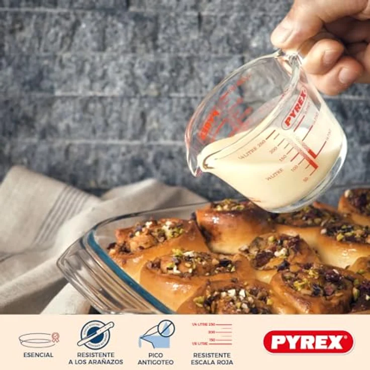 Pyrex – Messkrug aus strapazierfähigem Glas, Glas, durchsichtig, Set 3 pièces – Bild 4
