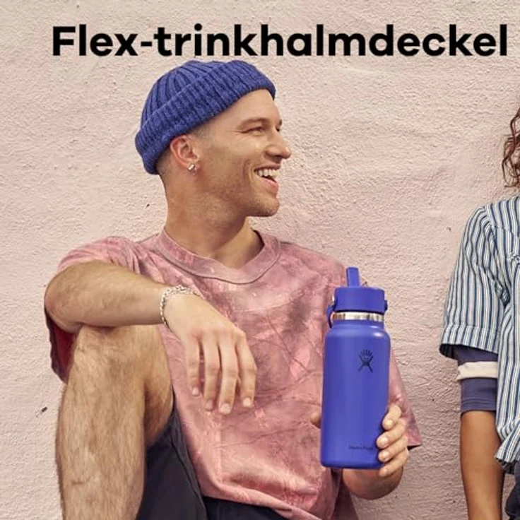 Hydro Flask Wide Flex Straw Cap 946 ml (32 oz) Flasche – Edelstahl, auslaufsicher, spülmaschinenfest, isoliert, bis zu 24 Std. kalt, eiswürfelfreundlich – White – Bild 5