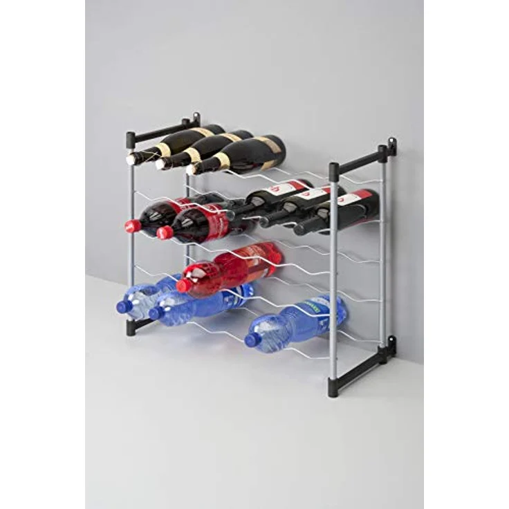 Metaltex Flaschenregal, Grau, Für 30 Flaschen – Bild 2