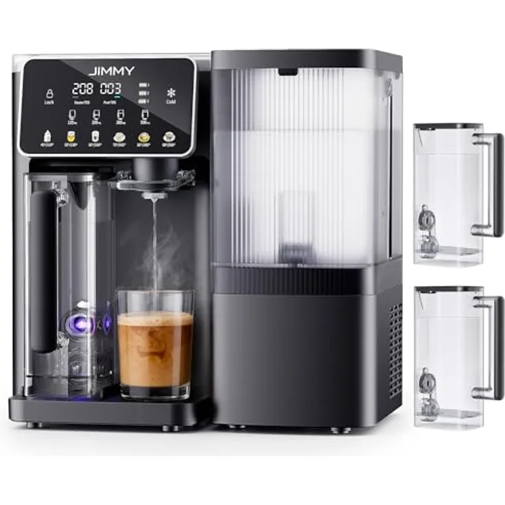 Jimmy R9 Pro, Osmoseanlage Trinkwasser mit Heißwasserspender und Wasserkühlung, 7-stufiger Filterung, UV-Technologie, Touchscreen, 3-Sekunden Heißwasser, 5,5 Liter Tritan-Wassertank