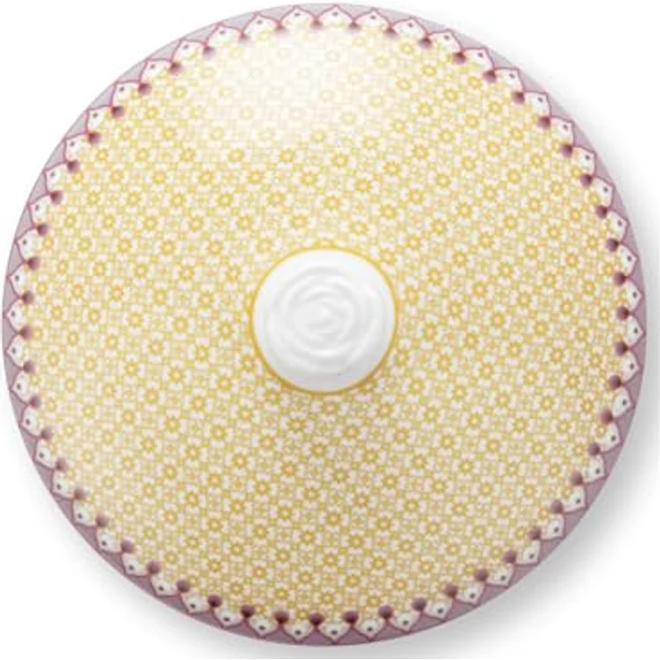 PIP STUDIO Lily&Lotus Yellow Aufbewahrungsdose, 1,5l Porzellan mit klassischem Muster – Bild 3