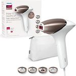 Philips Lumea IPL Haarentfernungsgerät 8000 Series – Haarentfernungsgerät mit SenseIQ Technologie, 4 Aufsätze für Körper, Gesicht, Bikinizone und Achselhöhlen (Modell BRI948/00)
