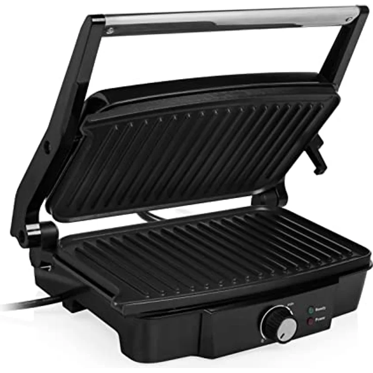 Tristar Kontaktgrill mit 180° Öffnung und Einer Bratfläche von 28 x 17 cm-auch als Tischgrill nutzbar, 1500 Watt, GR-2852, schwarz – Bild 3