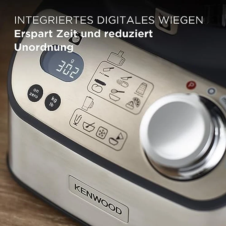 Kenwood MultiPro Express+, Küchenmaschine 1000 W mit 3 L Edelstahl-Schüssel und integrierter Waage, Silber – Bild 2