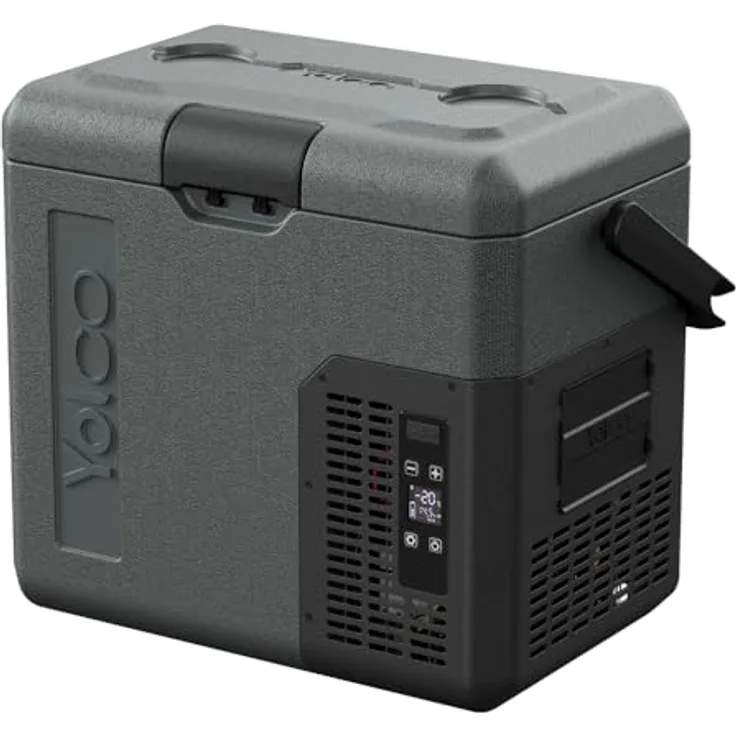 Yolco ET18 Carbon, Kühlbox mit 17 l und -20°C Kühlleistung, betrieben mit 12V/24V, leise (48 dB)