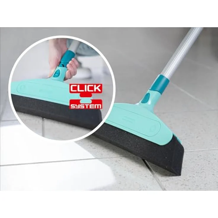 Leifheit Schaumstoffbesen Classic 34 cm, optimal für Allergiker mit schräger Stielanbindung, Besenkopf ohne Stiel, für die schnelle Entfernung von feinstem Staub und Schmutz, mit Click-System – Bild 4