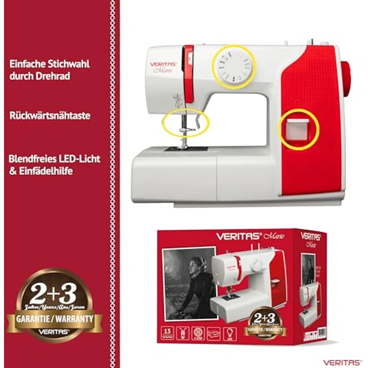 Veritas Marie, Nähmaschine, Weiss – Bild 4