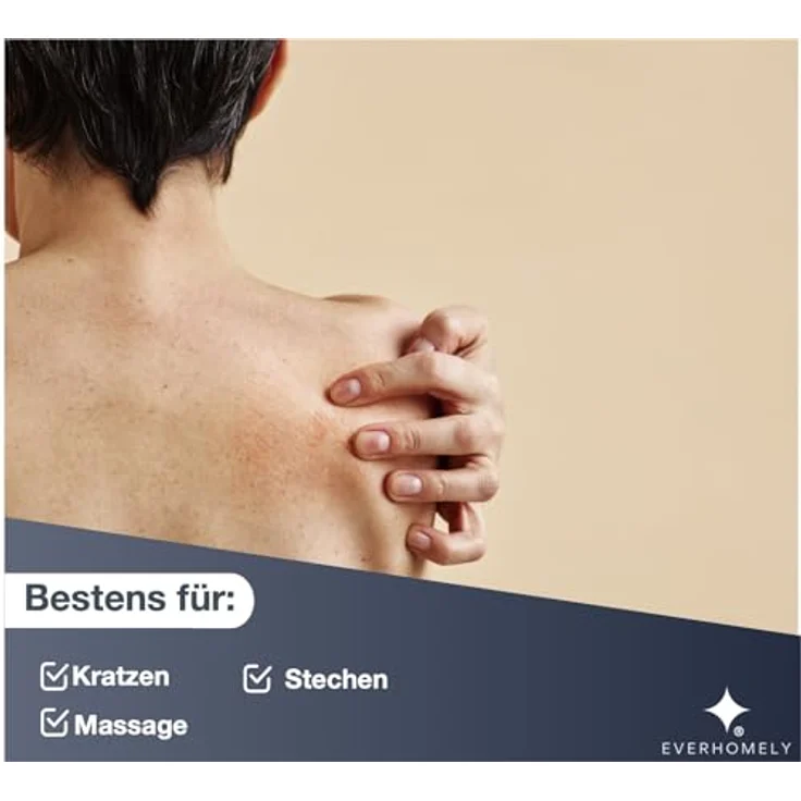 TK Gruppe Timo Klingler Back Massage 2er Rückenkratzer - Teleskopstab bis 75 cm - breite Kratzhand gegen Juckreiz - Massagegerät für Senioren - leicht & kompakt – Bild 5