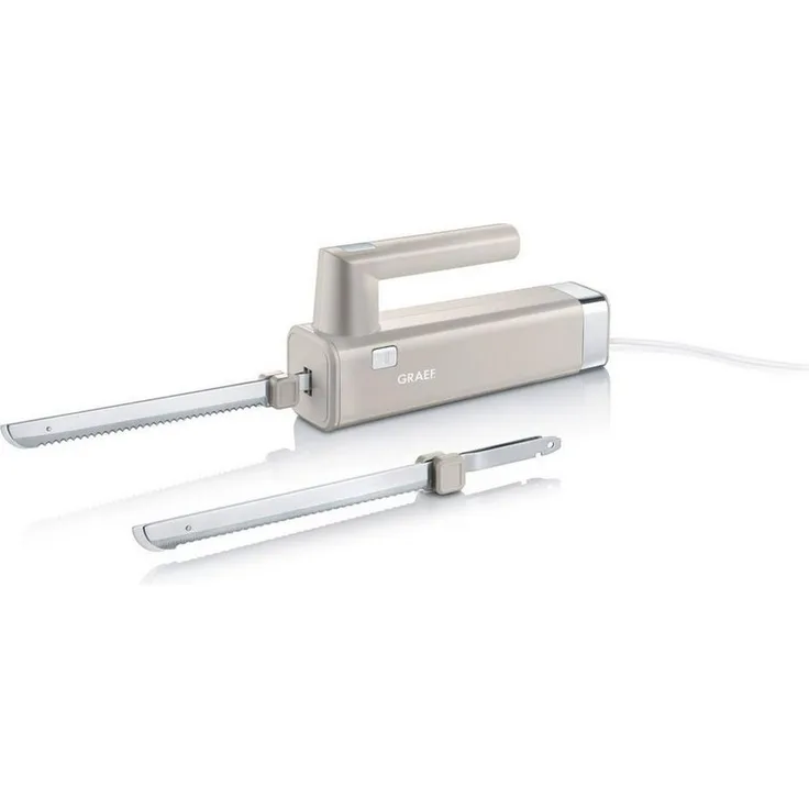 Graef Allesschneider EK 508, Elektromesser mit 150 W Leistung, Fingerschutz, senkrecht abstellbar, Edelstahlklinge, zeitloses Design