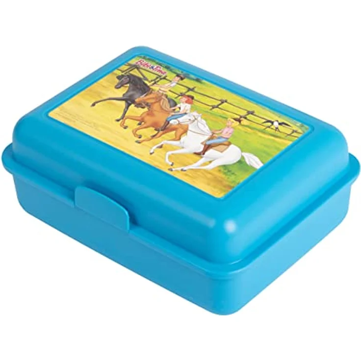 United Labels Bibi & Tina - Pferde Brotdose Lunchbox Butterbrotdose mit Trennwand Blau – Bild 4