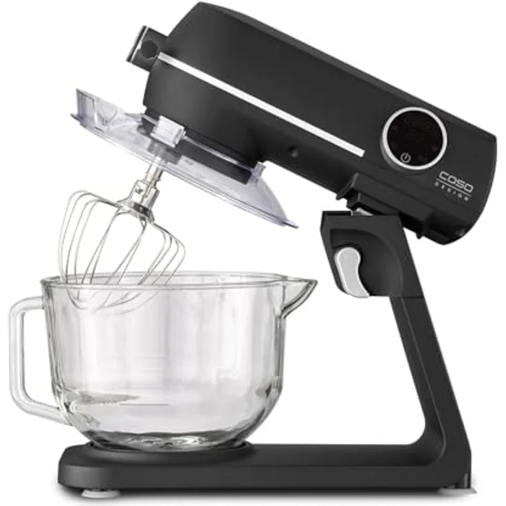 Caso Design KM1800 Black G Küchenmaschine, 1800 Watt, Glasschüssel 4,5 Liter, Display, Timer, schwarz – Bild 13