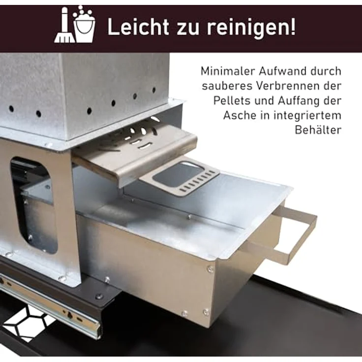 Lemodo Pellet-Terrassenheizer, Heizstrahler mit Glasrohr, umweltfreundlich mit Holzpellets, stilvolle Pelletfackel in Sachen Wohlwärme – Bild 2