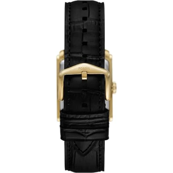 Fossil Herren Analog Quarz Uhr mit Leder Armband FS6091, 42-mm-Gehäuse, schwarz – Bild 3