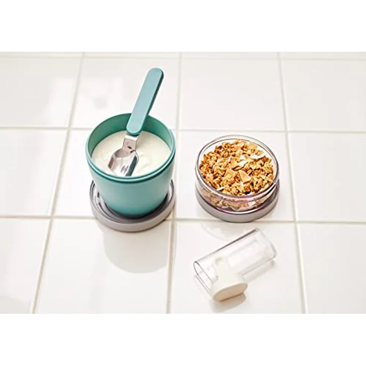 Mepal - Klapplöffel Ellipse - Wiederverwendbarer Löffel zum Mitnehmen - Klapplöffel für Joghurtbecher - Reisebesteck - Inklusive Aufbewahrungsetui - Edelstahl - Vivid mauve – Bild 5