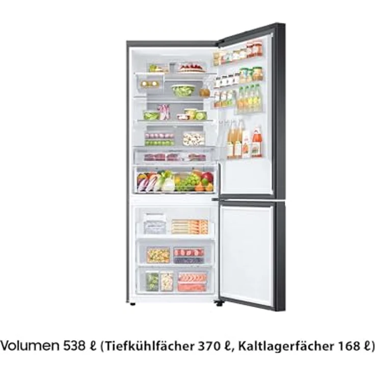 Samsung RB53DG706AB1EF Kühl-Gefrierkombination, 203 cm, 538 l, Extra breit (75 cm), Premium Black Steel, Wifi & AI Energy Mode, Twin Cooling+, Twist Ice Maker – Bild 3