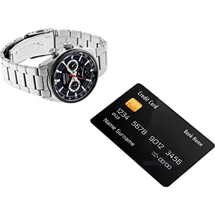 Seiko Herren Chronograph Quarz Armbanduhr aus Edelstahl mit Edelstahl Band - SSB407P1 – Bild 6